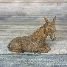 Vintage Nativity Donkey Figurine Made In Italy Christmas Animal