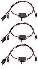 Apex RC Products JR Style 3 Way On/Off Switch W/ Charge Lead -3 Pack #1056