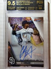 2019 Bowmans Best of '19 Autographs #B19-CJA CJ Abrams FCG 9.5 True GM / 10 Auto
