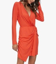 Dress size large women orange new longs sleeve