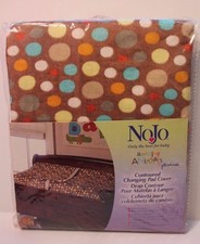 NoJo Amazing Animals Baby Contoured Changing Pad Cover Polka Dots Brown NEW