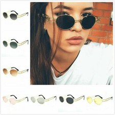Men Hip Hop Sunglasses Black Lens Oval Shades Migos Classy Gold Frame Stylish