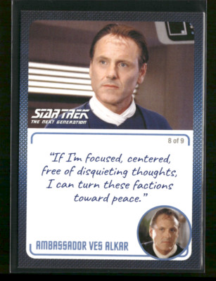 2022 Rittenhouse Star Trek TNG Archives Card #28 Ambassador Ves Alkar Quote