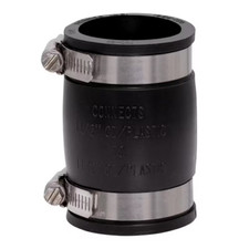 1-1/2 in. x 1-1/2 in. DWV Flexible PVC Coupling Durable, Easy Installation for