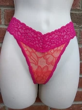 Vtg 90's Pink & Peach Lace Thong Panty "NEW" FAMOUS MAKER No Tags Size 3XL *READ