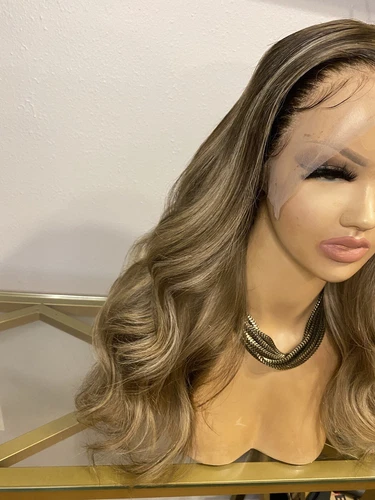Ash Brown Custom Color 100% Human Hair Wigs 13X4 Lace Front Wigs - Bild 3 von 8