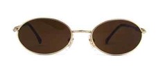 Alaska Adventure 224 Fancy Oval Retro Gold Black Silver Metal Sunglasses Italy
