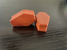 PAIR Saddle Coffin Ear Spreader Stone Plugs Gauges 1 Inch