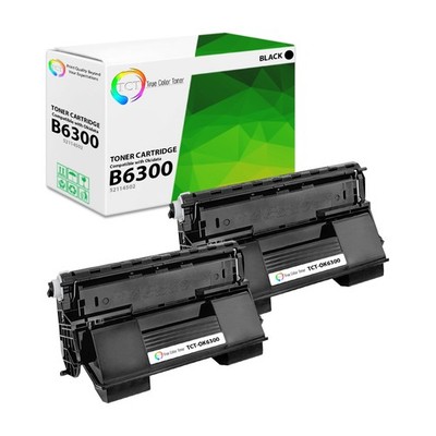 TCT 2PK OKI 52114502 Black Toner Cartridge set For Okidata B6300 Printer series