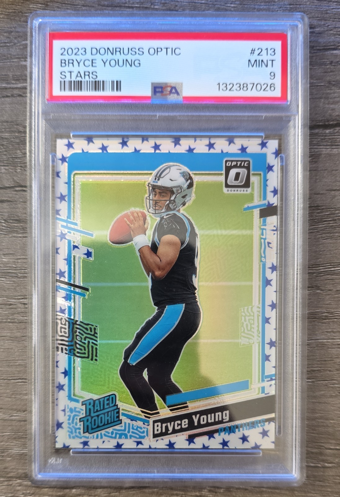 2023 Panini Donruss Optic - Rated Rookie Bryce Young #213 Stars Prizm (RC) PSA9