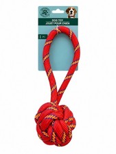 Durable Rope Knot Dog Tug Toy with Loop Handle