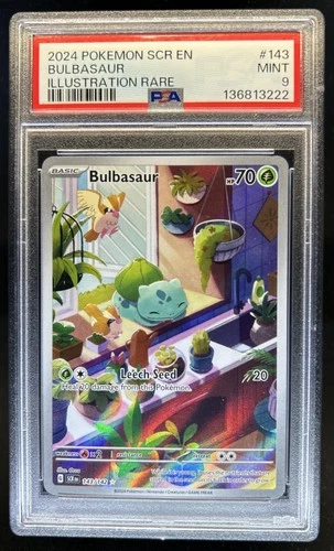 2024 Pokemon Stellar Crown Bulbasaur #143/142 PSA 9