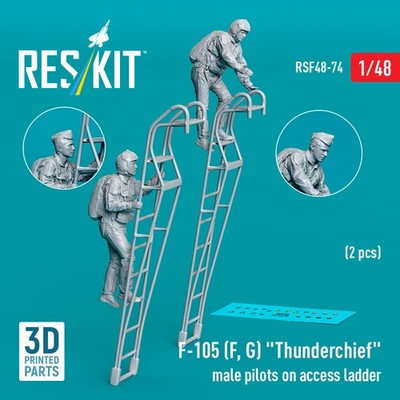 ResKit RSF48-0074 - 1:48 F-105 (F, G) Thunderchief male pilots on access ladder