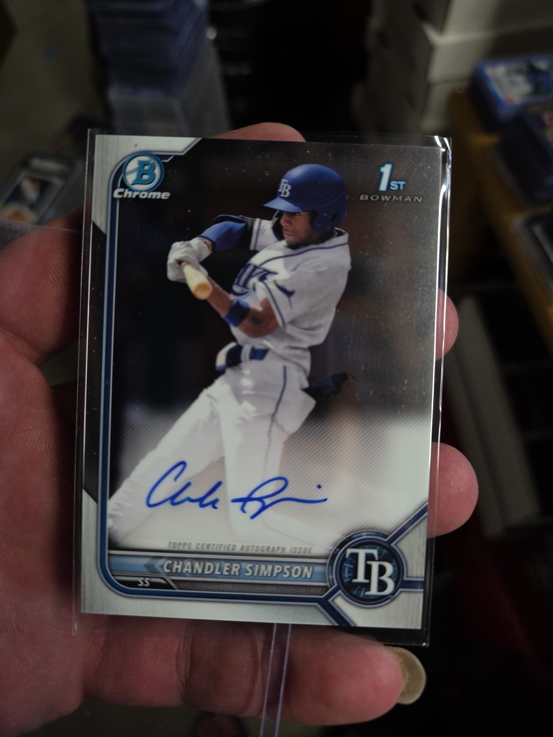 2022 Bowman Draft - Chrome Draft Pick Autographs Chandler Simpson #CDA-CSN (AU,