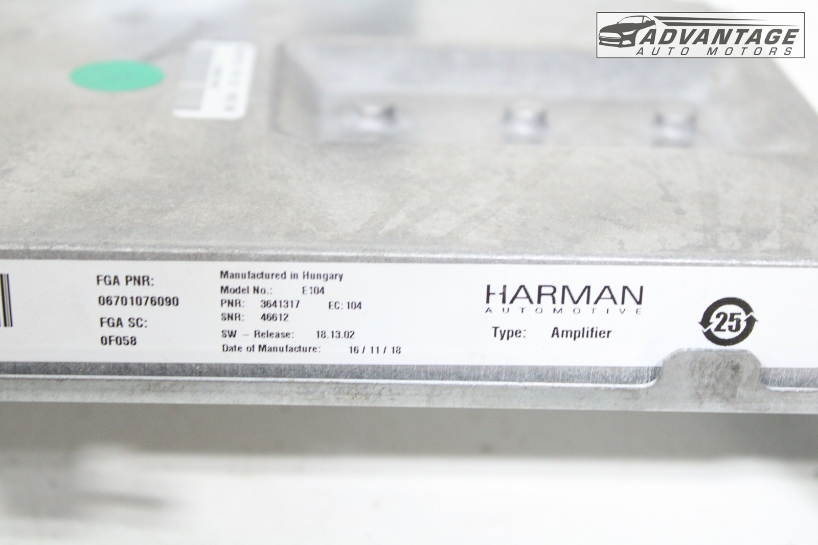 2017-2021 MASERATI GHIBLI M157 HARMAN AUDIO SOUND AMPLIFIER COMPUTER MODULE OEM