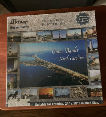 NIB Heritage Puzzle Inc. Outer Banks North Carolina Jigsaw Puzzle 550pcs 24x18