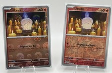 Lot Of 2 Litwick Pokè Ball Pattern & Reverse...
