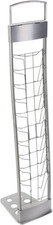 Portable Silver Floor Literature Rack Features 10 Pockets for Freestanding Displ