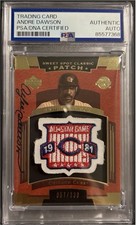 2004 Upper Deck Sweet Spot Classic Patch Andre Dawson #/230 Autograph PSA DNA