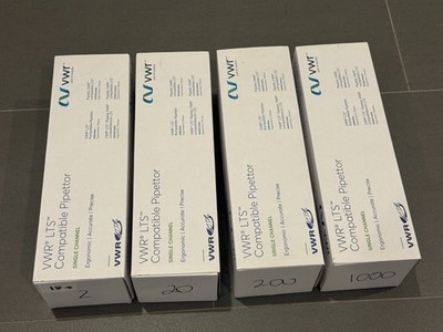 (4qty) VWR Ergonomic LTS Compatible Single Channel Pipettes Cat# 76335