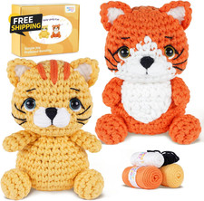 Crochet Kit for Beginners, Learn to Crochet, Include Easy Knitting Soft Yarn