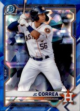 2021 Bowman Chrome Draft Sapphire #BDC29 JC Correa Card