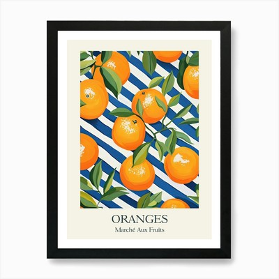 Marken Aux Früchte Orangen Obst Sum gerahmtes Wandbild Poster Leinwanddruck Bild