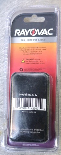 Rayovac Fusion Micro USB Kabel. 10ft Charge & Sync - Lila - Bild 2 von 2