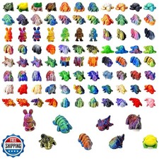 26 Pcs Mini Animals Mystery Pack, 3D Printed Small Animal Flexible Fidget Toy