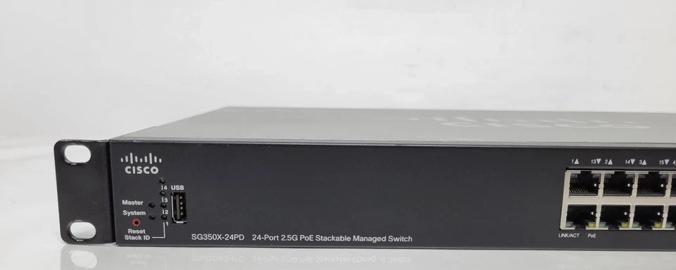 Cisco SG350X-24PD-K9 24-port Gigabit Poe Network Switch SG350X-24PD - Image 2 of 4