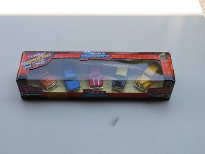 2003 Muscle Machines Grocery Getters 5 pack 1:64 CHEVELLE NOMAD VISTA SEDAN  NIP