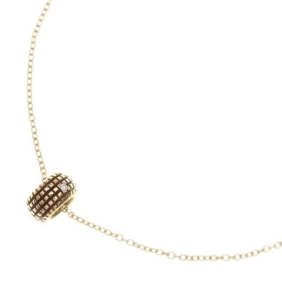 DAMIANI Metropolitan Dream 3p Diamond 750 Necklace Pendant Chain Pink Gold Used