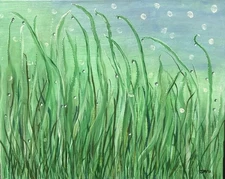 Original Acrylic Painting Stretched Canvas 16”x 20” Landscape, Ready to hang