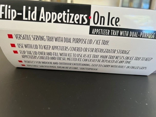 New Prodyne Flip-LidAppetizers On Ice Clear Thanksgiving Party Football (shv23) - Image 2 of 4