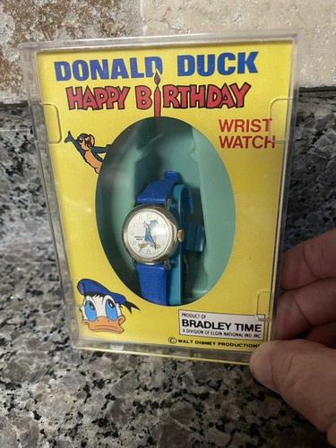 Donald Duck Bradley Ladendisplay mit Uhr in Box 50. Geburtstag - Bild 1 von 12