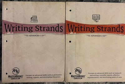 Writing Strands Advanced 1 & 2 Books - MasterBooks Curriculum - VGC