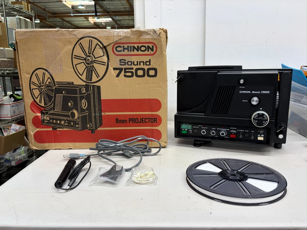 Proiettore Chinon 8mm Sound 6500 – Funzionante Con Cinghia, Lettura Ottica E Magnetica