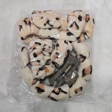 Leopard Print Fuzzy Fabric Headband for Women, Animal Pattern Hair Accessory