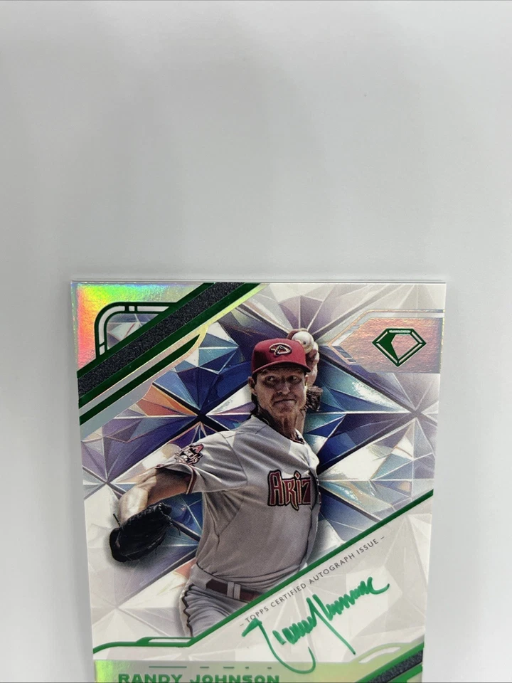 2025 Topps Diamond Icons White Polychromatink Green /15 Randy Johnson Auto HOF - Image 2 of 4