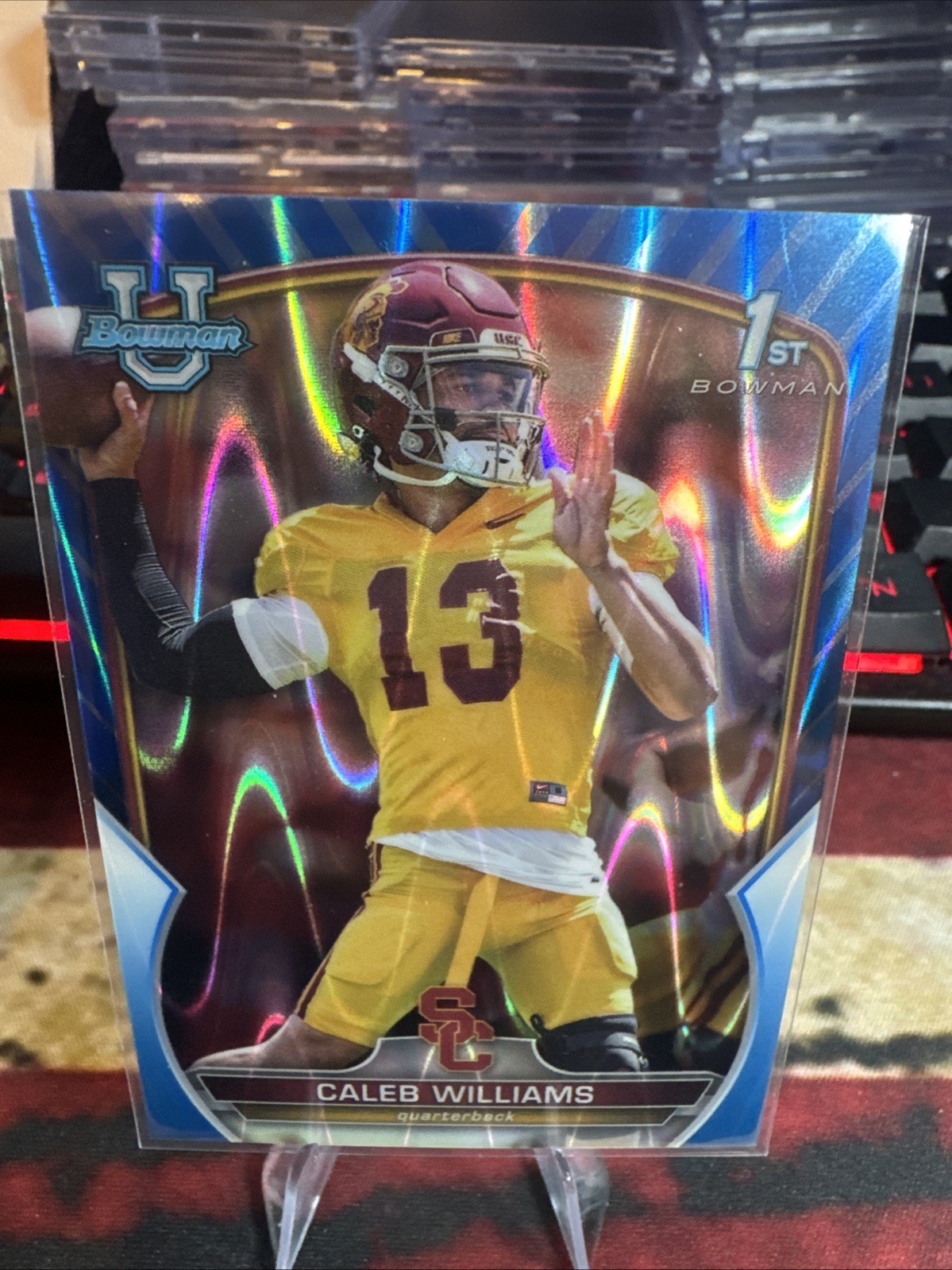 2022 Bowman Chrome University CALEB WILLIAMS 1st Blue Refractor /199 USC #50
