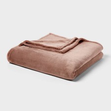 Full/Queen Microplush Blanket Brown - Thresho...