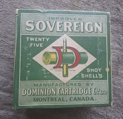 Dominion Sovereign Shot Gun Shell Cartridge Ammo Box Rifle 22 Catalog Winchester