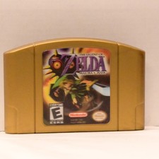 Zelda Majora's Mask Nintendo 64 N64 Gold Holographic Collectords Cart Authentic