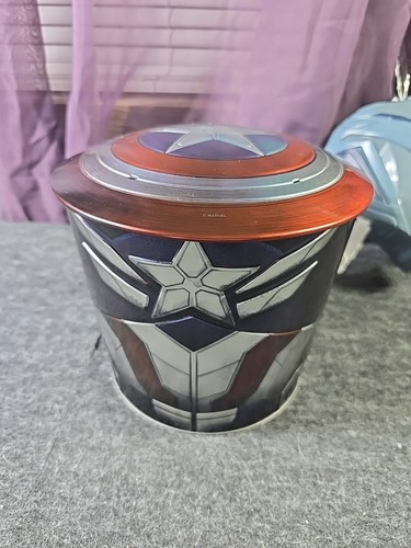 Captain America Cinemark Popcorn Eimer Schild und geflügelte Tasse Schöne neue Welt - Bild 3 von 9