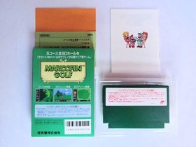Nintendo Famicom Mario Open Golf CIB Box Manual Tested Working Japan