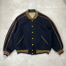 true vintage 1940s champion knitwear rochester new york varsity jacket size xl