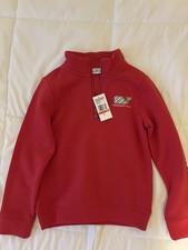 Vineyard Vines Kids Red Velvet Christmas Peppermint 1/4 Zip Size XS