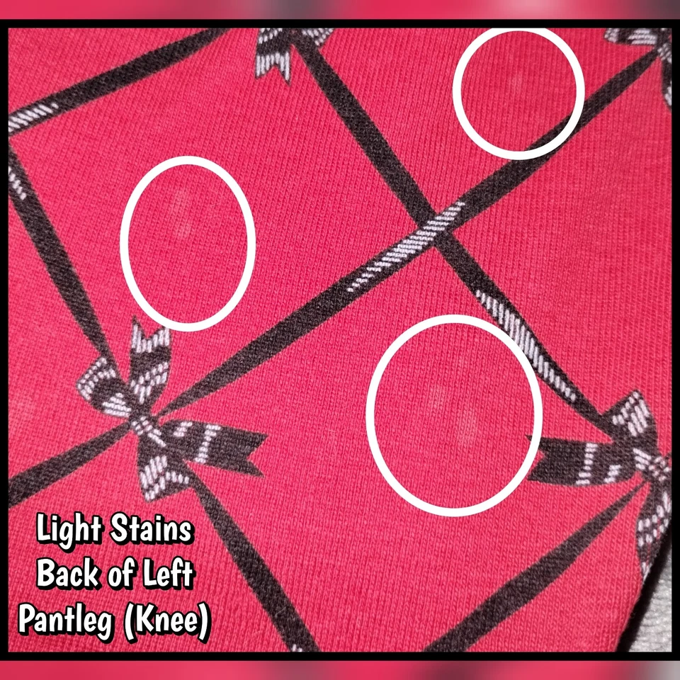 Victoria's Secret Vintage Y2K 2002 Rojo con Arcos Negros Juego de 3 Piezas PJ Talla Mediana Foto 4 de 4