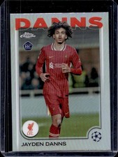 2024-25 Topps Chrome UEFA Jayden Danns RC Refractor Rookie #193 Liverpool