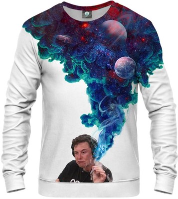 Elon Musk Tesla Space X Weed M Fleece Just One Hit Aloha from Deer DOGE Trump